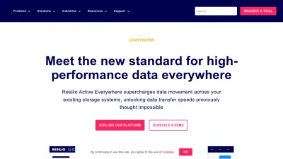 Screenshot of Resilio.com