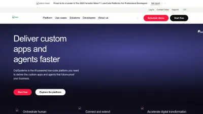 Screenshot of Outsystems.com