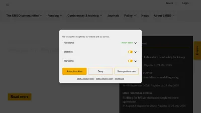 Screenshot preview of embo.org