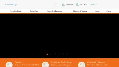 Screenshot of Singhealth.com.sg