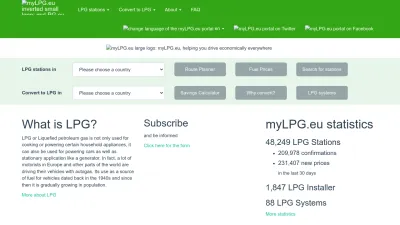 Screenshot of Mylpg.eu