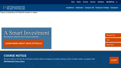 Screenshot of Uwplatt.edu