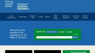Screenshot preview of legislature.vermont.gov