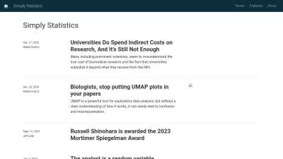 Screenshot of Simplystatistics.org