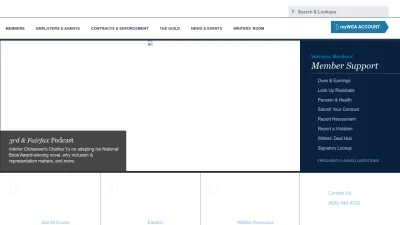 Screenshot of Wga.org