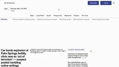 Screenshot of Redlandsdailyfacts.com