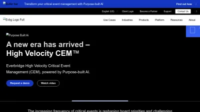 Screenshot of Everbridge.com