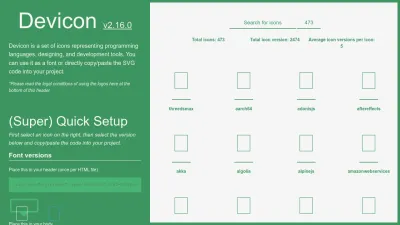 Screenshot of Devicon.dev