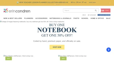 Screenshot of Erincondren.com