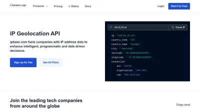 Screenshot of Ipbase.com