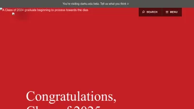 Screenshot of Clarku.edu