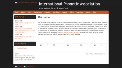 Screenshot of Internationalphoneticassociation.org