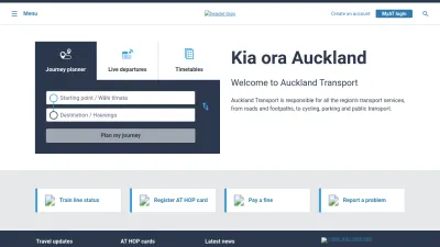 Screenshot of At.govt.nz