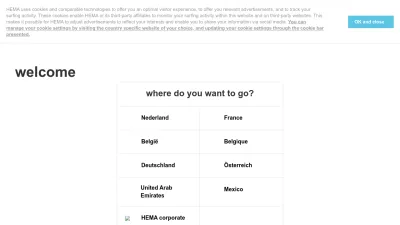 Screenshot of Hema.com