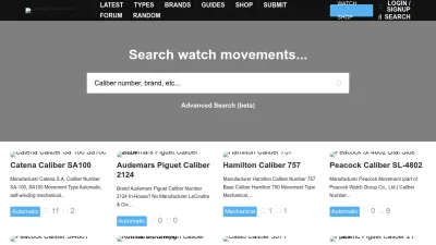 Screenshot of Calibercorner.com