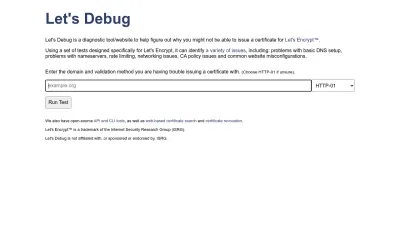 Screenshot of Letsdebug.net