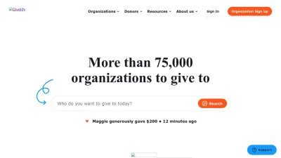 Screenshot of Givelify.com