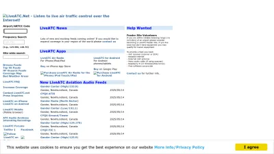 Screenshot of Liveatc.net