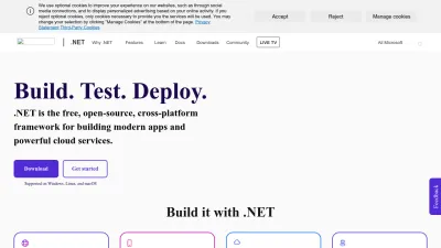 Screenshot of Dotnet.github.io