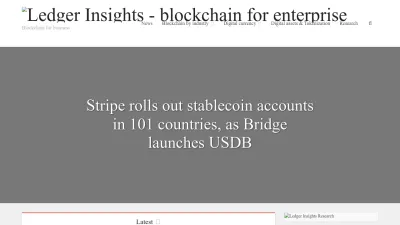 Screenshot of Ledgerinsights.com