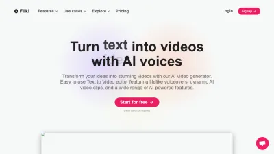 Screenshot of Fliki.ai
