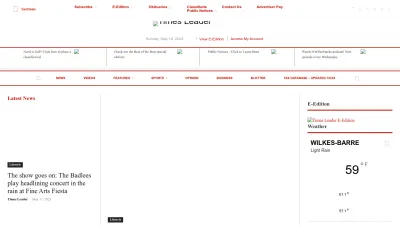 Screenshot of Timesleader.com