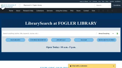 Screenshot of Library.umaine.edu