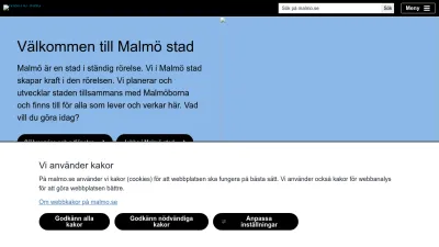 Screenshot preview of malmo.se