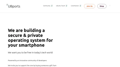 Screenshot of Ubports.com