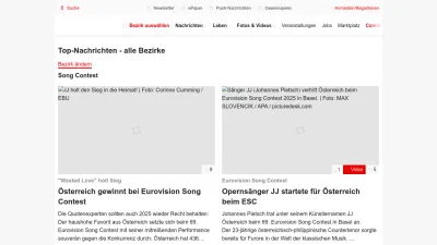 Screenshot of Meinbezirk.at