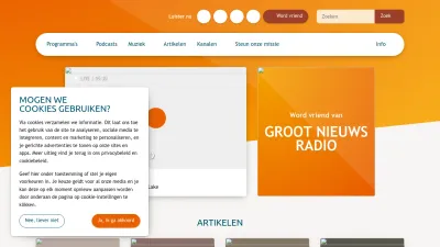 Screenshot preview of grootnieuwsradio.nl
