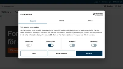 Screenshot preview of chalmers.se