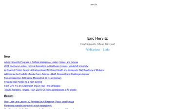 Screenshot preview of erichorvitz.com
