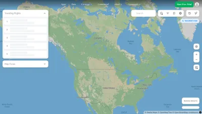 Screenshot of Planefinder.net