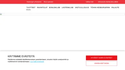 Screenshot of Hesburger.fi
