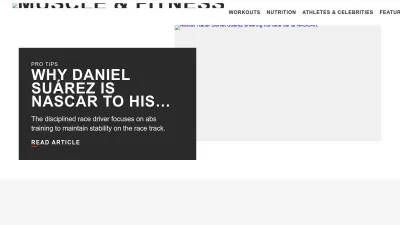 Screenshot of Muscleandfitness.com