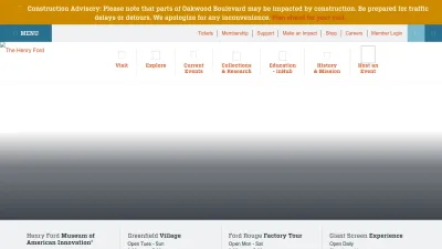 Screenshot of Thehenryford.org