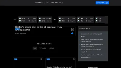 Screenshot of Thescore.com