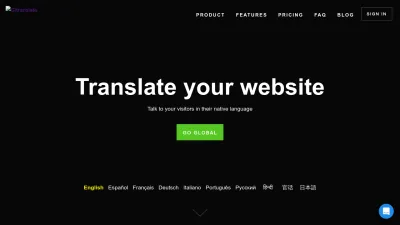 Screenshot of Gtranslate.io