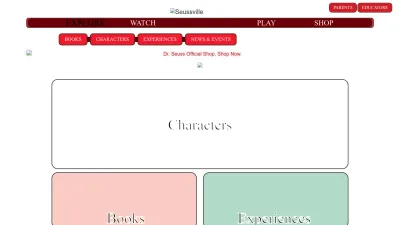 Screenshot of Seussville.com