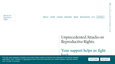 Screenshot of Reproductiverights.org
