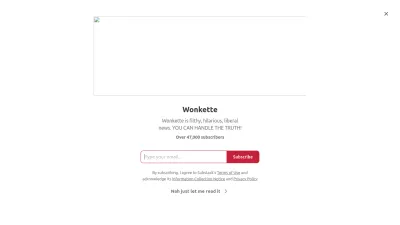 Screenshot of Wonkette.com