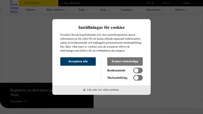 Screenshot of Orientering.se