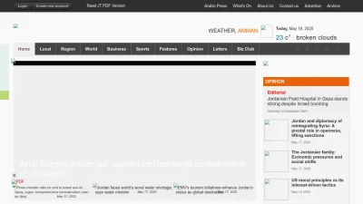 Screenshot of Jordantimes.com