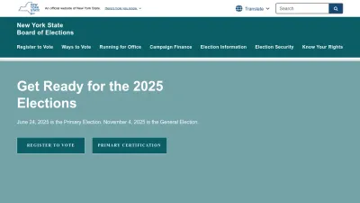 Screenshot of Elections.ny.gov