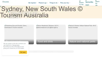 Screenshot of Australia.com