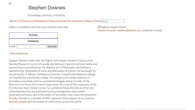 Screenshot of Downes.ca