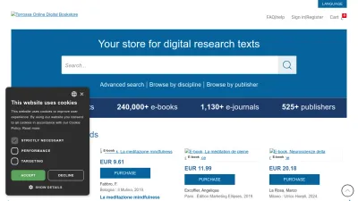 Screenshot of Torrossa.com
