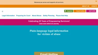 Screenshot of Womenslaw.org