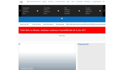 Screenshot of Peru21.pe